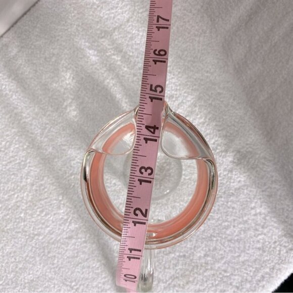 Vintage Glass Pitcher W Pink Black Gold Stripes - Picture 8 of 12